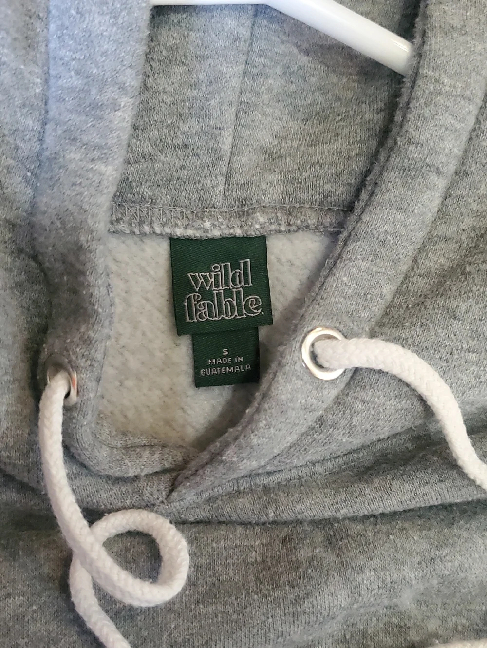 wild fable Light Gray Cropped Hoodie with Drawstring - Picture 2 of 4